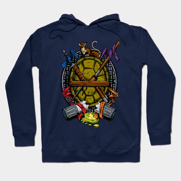 Turtle Family Crest Hoodie by djkopet